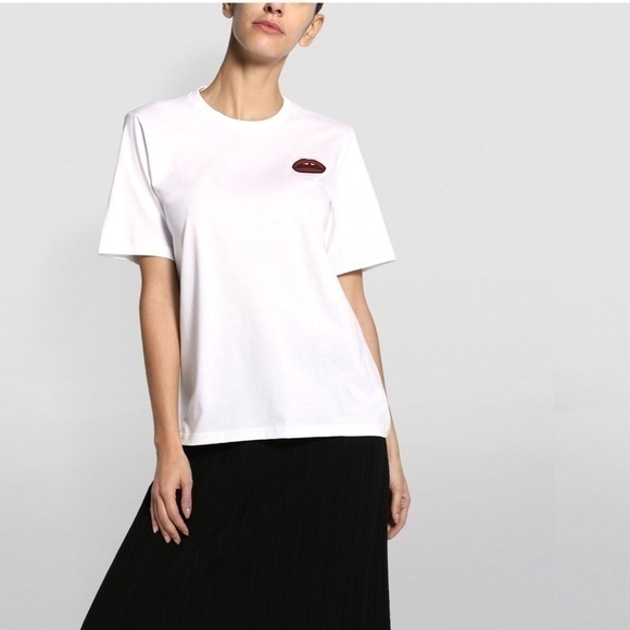 MARKUS LUPFER Lips Appliqué T-Shirt - Picture 1 of 9